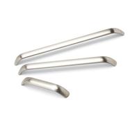 Gemini Kitchen Cabinets D Handle, 160mm Centres, Brushed Nickel, Pack Of 2