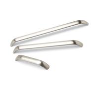 Gemini Kitchen Cabinets D Handle, 320mm Centres, Brushed Nickel, Pack Of 2