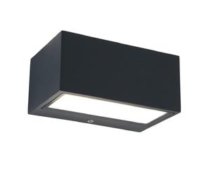 Gemini LED Anthracite Outdoor Rectangular Up & Down Wall Light 14cm
