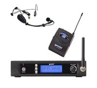 Gemini Lightweight Wireless Microphone System with UHF Dual Channel Receiver, 2 Handheld Microphones