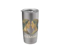 Gemini Low Poly Twins Zodiac Art Stainless Steel Insulated Tumbler