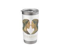 Gemini Low Poly Twins Zodiac Art Stainless Steel Insulated Tumbler