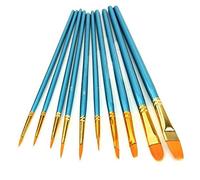 Gemini_mall® 10 Pieces Artist Paint Brushes Set Art Painting Supplies for Watercolor Oil Acrylic Painting