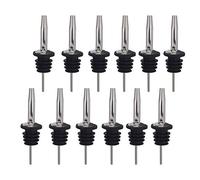 Gemini_mall 12 Pack Stainless Steel Classic Liquor Bottle Speed Pourers with Tapered Spout by Mudder