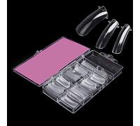 Gemini_mall® 120PCS Clear Full Cover Dual Nail System Form UV Gel Acrylic Nail Art Mold Artificial Nail Tips