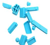 Gemini_mall 13Pcs Universal Silicone USB 2.0/3.0 Port Plug Cover Cap Female Jack Interface Anti Dust Protector Compatible with Tablet PC Notebook Laptop Blue