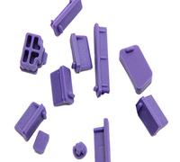 Gemini_mall 13Pcs Universal Silicone USB 2.0/3.0 Port Plug Cover Cap Female Jack Interface Anti Dust Protector Compatible with Tablet PC Notebook Laptop Purple