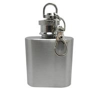 Gemini_mall® 1oz Stainless Steel Hip Flask on Key Ring