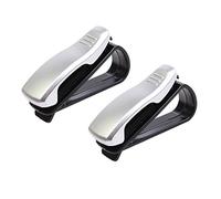 Gemini_mall® 2 Pcs Car Glasses Holder Sunglasses Clip Sun Visor Clip Car Ticket Card Clip Holder Auto Vehicle Accessories (Silver)