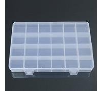Gemini_mall® 24 Compartments Plastic Box Case Jewelry Bead Storage Container Craft Organizer (24 Compartments)