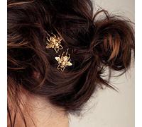Gemini_mall® 2PCS Women Girl Exquisite Gold Bee Hairpin Side Clip Hair Accessories