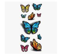 Gemini_mall® 3D Multicolor Butterfly Pattern Temporary Tattoos Waterproof Fake Tattoo Body Art Sticker