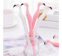 Gemini_mall® 4 Pack Cute Flamingo Writing Gel Ink Pens for Office School Student Supplies,0.5 mm Tip Rollerball Pens (Cute Flamingo Gel Ink Pens - 4 Pens)