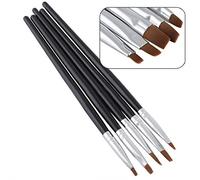 Gemini_mall® 5 Pcs/Set Nail Art Acrylic UV Gel Salon Pen Flat Brush Kit Dotting Painting Tool