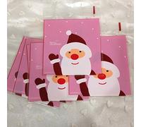 Gemini_mall® 50 Pcs Self Adhesive Santa Claus Christmas Sealed Plastic Cookie Candy Favour Package Cellophane Gift Bags (Christmas Favour Bag)