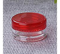 Gemini_mall® 5g Empty Plastic Makeup Jar Pot Travel Face Cream/Lotion/Cosmetic Container Sample Bottle (Red)