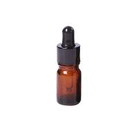 Gemini_mall 5ml Amber Brown Glass Bottle with Dropper Pipette
