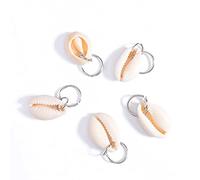 Gemini_mall® 5pcs Lady Girls Cute Shiny Silver Star Hair Rings Braids Plaits Hair Clips Metal Cuffs Hair Decoration Braiding Hair Jewelry (Shell)