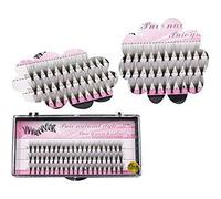 Gemini_mall 60 x Individual False/Fake Cluster Lashes Eyelashes Extensions Natural Black 12mm