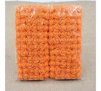 Gemini_mall 72pcs Lace Foam Roses Artificial Rose Flower Head Scrapbooking DIY Wreath Craft Fake Flowers Wedding Bouquets Centerpieces Bridal Shower Party Home Decorations Orange