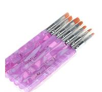 Gemini_mall® 7pcs UV Gel Acrylic Nail Art Design Builder Salon DIY Brush Pen Set marble