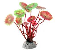 Gemini_mall® Artificial Grass Plastic Water Plant for Aquarium Fish Tank Decoration Ornament (Red)