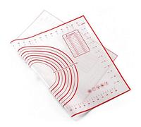 Gemini_mall Baking Mats - Non-Stick Silicone Baking Pastry Mat Baking Sheet - Non-Slip Silicone Fondant Mat - Dough Rolling Mat with Measurement BPA Free Baking Tray Liner Red 30 * 40cm