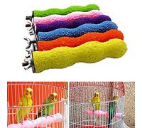 Gemini_mall Bird Claw Beak Grinding Bar Parrot Teeth Stone Stick Pet Chew Perch Toy Decor Cage Hanging Accessories Random Color 20cm