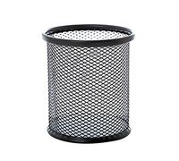 Gemini_mall® Black Wire Mesh Pen Pencil Holder Pot Desk Tidy Organizer Container (Black Round)