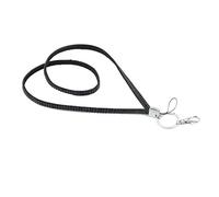 Gemini_mall Bling Lanyard Rhinestone Diamonte Crystal Neck Strap ID Badge Phone Holder Black