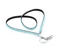 Gemini_mall Bling Lanyard Rhinestone Diamonte Crystal Neck Strap ID Badge Phone Holder Sky Blue