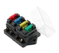 Gemini_mall® Car Truck 4 Way Circuit ATO Standard Blade Fuse Box Board Block Holder + Free Fuse 12V/24V