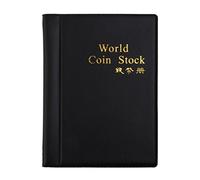 Gemini_mall® Coin Collectors Collecting Album 120 Coin Holders (Black)