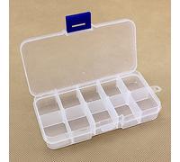 Gemini_mall® Compact Adjustable 10 Compartment Plastic Crafts Storage Box Jewelry Case Tool Container