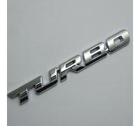 Gemini_mall® Cool Metal Turbo Car Motorcycle Emblem Badge Sticker Decal Decor (Silver)