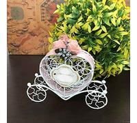 Gemini_mall® Cute Heart Carriage Candy Chocolate Boxes Birthday Wedding Party Favour Decoration (Pink)