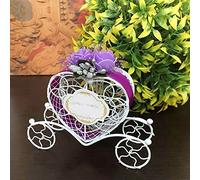 Gemini_mall® Cute Heart Carriage Candy Chocolate Boxes Birthday Wedding Party Favour Decoration (Purple)