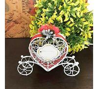 Gemini_mall® Cute Heart Carriage Candy Chocolate Boxes Birthday Wedding Party Favour Decoration (Red)