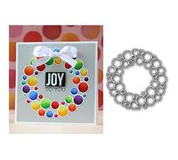 Gemini_mall® Cutting Dies, Garland Cutting Dies Metal Embossing Stencil For Scrapbooking Album Paper Card Art Craft Decor (Round Frame Cutting Dies)