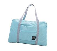 Gemini_mall Duffel Holdall Bag Lightweight Luggage Waterproof Tote Bag Cargo Bag Foldaway Storage Bag for Travel Camping Sports Gym Light Blue