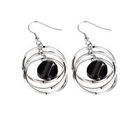 Gemini_mall Earrings for Women Girls, Elegant Geometric Hollow Circle Pendant Hook Earrings Women Party Jewelry Valentines Day/Mother's Day/Wedding/Party/Christmas/Birthday Gifts