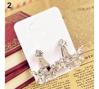 Gemini_mall Earrings for Women Girls, Fashion Women's Punk Retro Earring Crystal Leaf Ear Curved Clip Ear Studs Valentines Day/Mother's Day/Wedding/Party/Christmas/Birthday Gifts