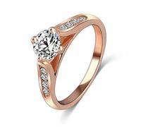 Gemini_mall Elegant Diamond Ring Crystal Rings Wedding Jewelry For Women