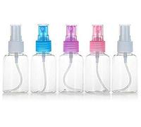 Gemini_mall Empty Plastic Transparent Atomizer Fine Mist Spray Bottles Travel Bottle Set, 5 Pieces, 50 ml