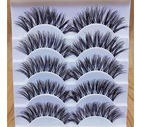Gemini_mall® False Eyelashes, 5 Pair Natural 3D False Eyelashes Natural Look Makeup Eyelashes Extension (Black)
