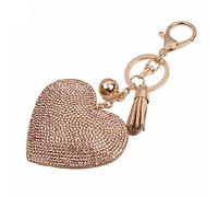 Gemini_mall® Fashion Sparkling Crystal Rhinestone Heart Pendant Charm Keyring Keychain Purse Bag Key Ring Chain Gift