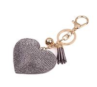 Gemini_mall® Fashion Sparkling Crystal Rhinestone Heart Pendant Charm Keyring Keychain Purse Bag Key Ring Chain Gift