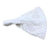 Gemini_mall® Fashion Women Lady Bandanas Turban Lace Hair Band Elasticated Headwrap Wide Headband (White)