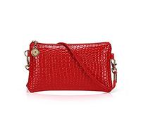 Gemini_mall® Fashion Women Shoulder Bag Tote Messenger Mini PU Leather Crossbody Satchel Handbag (Red)
