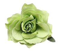 Gemini_mall Green Rose Fabric Hair Flower Clip Hair Pins Corsage Brooch Wedding Bridal